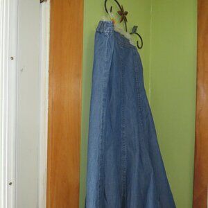 Coldwater Creek Denim Long Skirt
